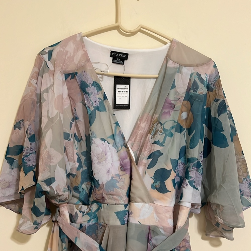 NEW City chic dress wrap dreamy Fl Floral Kimono Dress size S/16 - Picture 5 of 10